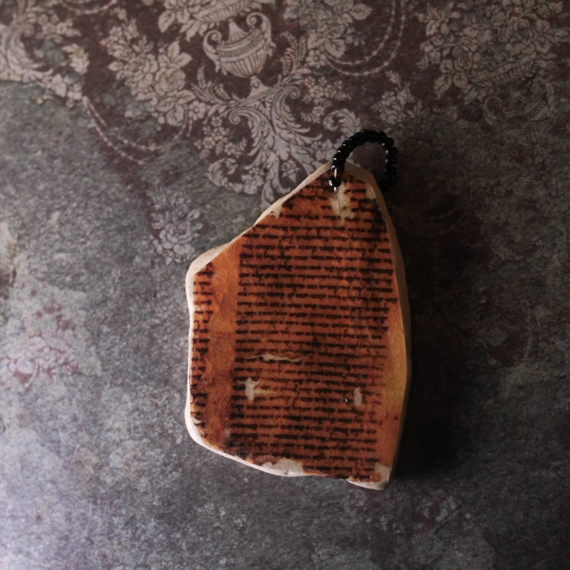 Dead Sea Scroll Fragment Shipwreck Pottery Pendant - Image 4