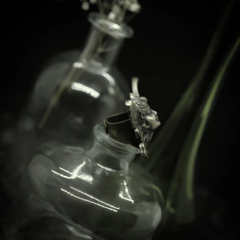 Massive Art Nouveau Butterfly Goddess Statement Ring - Image 4