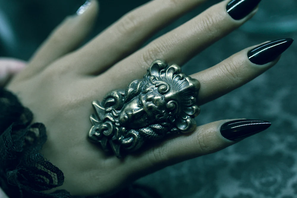 Massive Medusa Head Statement Ring - Image 5